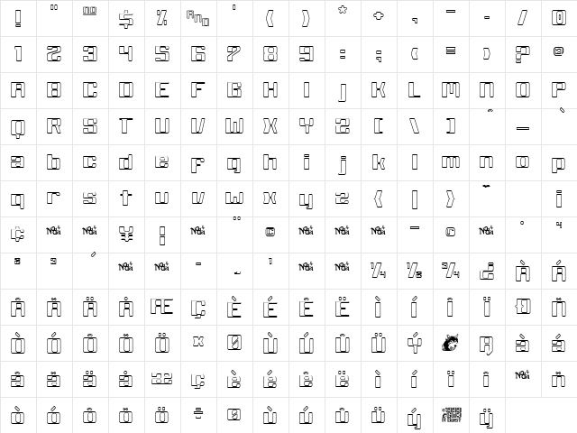 White Wolf Regular  glyph index