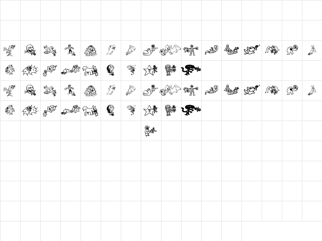 KillMeCraig AOE Regular  glyph index