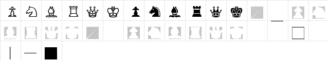 XLastMinuteChess Regular  glyph index
