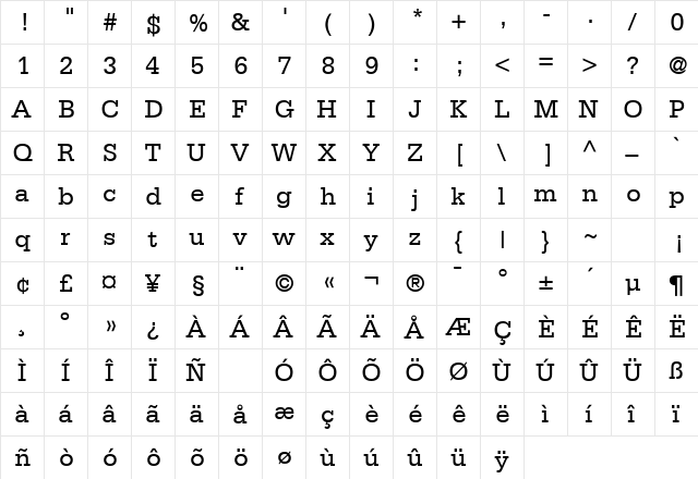 Centric SSi Regular  glyph index