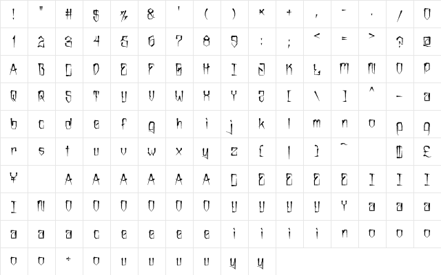 MarkerNo3HUN Rough I  glyph index