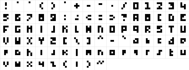 Ikkle 4 Regular  glyph index