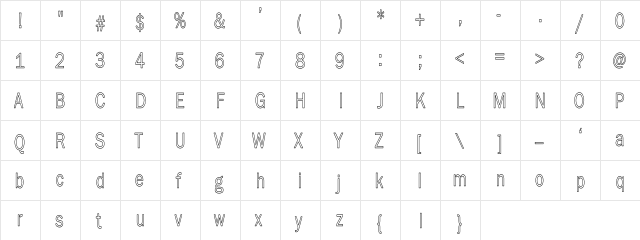 FranklinGothi2HC Regular  glyph index
