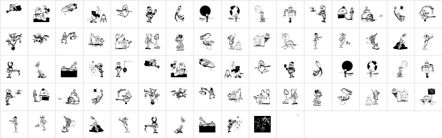 XmasOnMoon Regular  glyph index