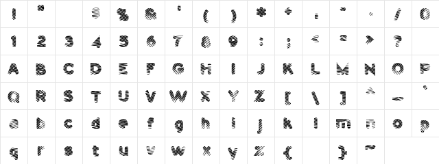 Layers Regular  glyph index
