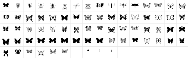 XCompuTerBuggz Regular  glyph index