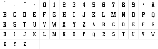 LockerRoomSCapsSSK Regular  glyph index