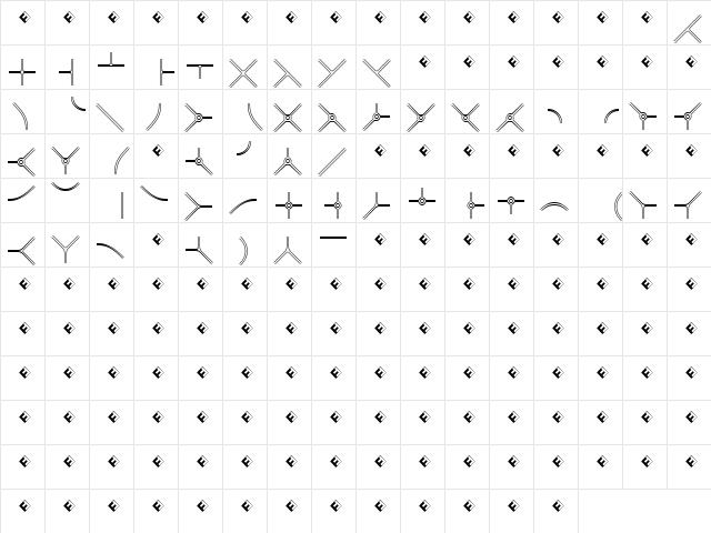 Routes A Regular  glyph index