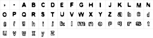 New Regular  glyph index