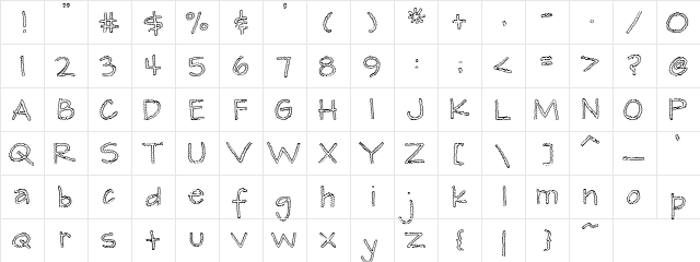 PC Earthquake Outline Regular  glyph index
