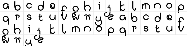 Gulali regular  glyph index