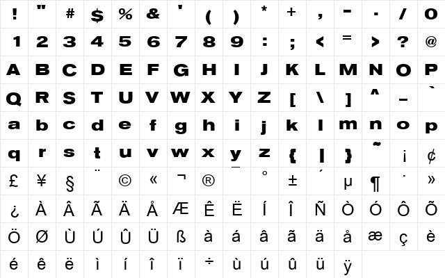Ayar_Tabaung_Pub Bold  glyph index