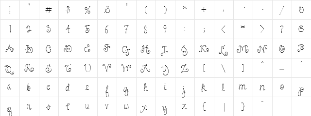 DJ Keepsake Regular  glyph index