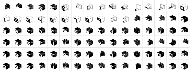 Qbicle1BRKMKinv Regular  glyph index