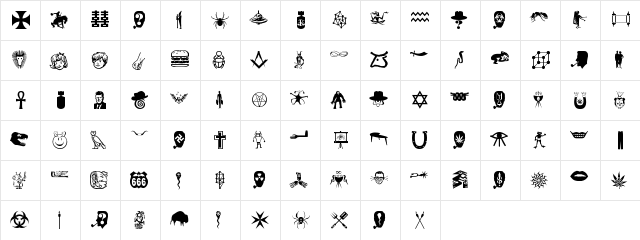BOBCO 9 Regular  glyph index