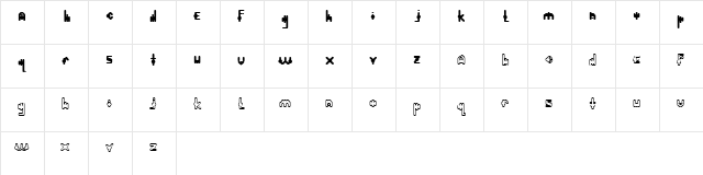plasma poodle Normal  glyph index
