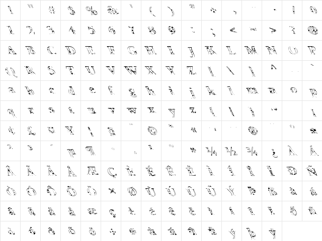 FZ ROMAN 24 SPOTTED LEFTY Normal  glyph index