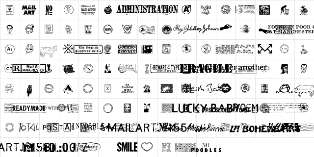 Mailart Graphics  glyph index