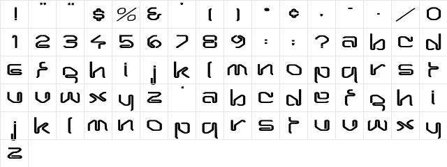 Hairpin-Normal Ex Regular  glyph index