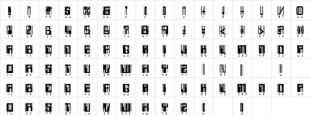 Windz Regular  glyph index