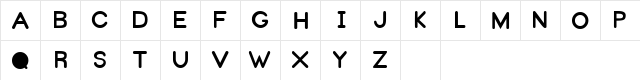 Sezame Caps  glyph index