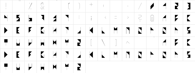 dreieck_rw Regular  glyph index