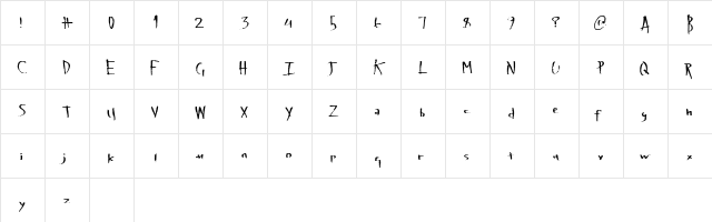 LateVaping Regular  glyph index
