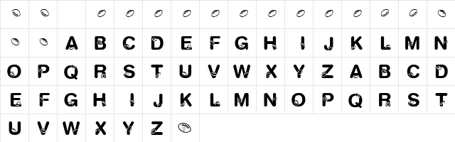 KR Football Fun Regular  glyph index