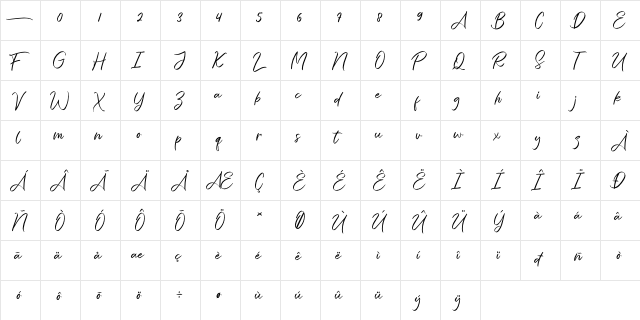 The Strength Regular  glyph index