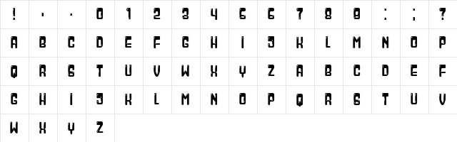 Paraglide Regular  glyph index
