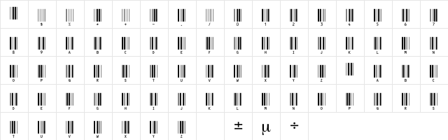 C39HrP24DmTt Normal  glyph index