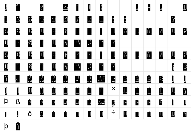 FZ BORDERS 13 Normal  glyph index