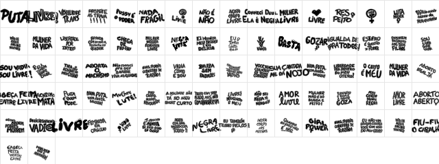 femme Bold Italic  glyph index