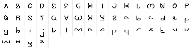 ZOOMING track Regular  glyph index