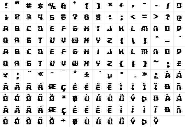 Multivac Ghost  glyph index