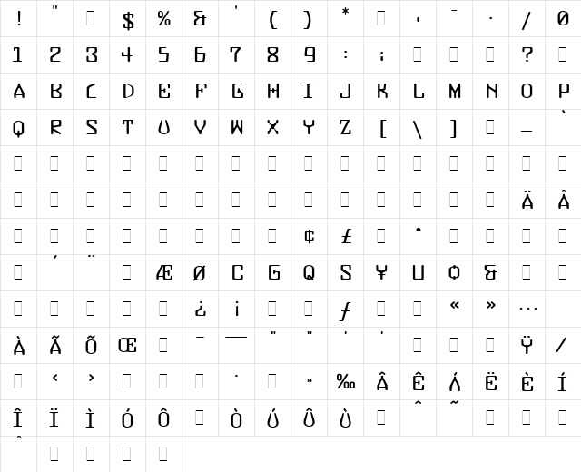 Buzzer Three Plain  glyph index
