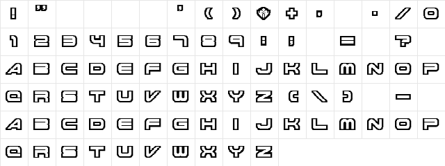Electron Regular  glyph index