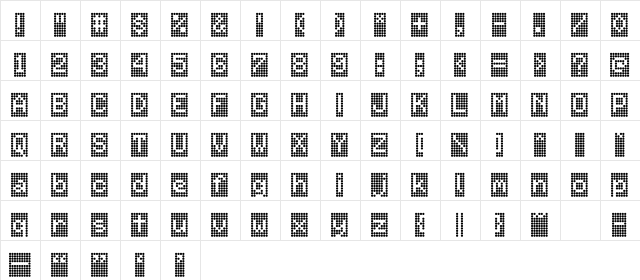 CK Matrix Regular  glyph index