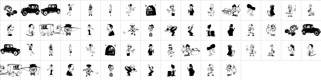 RoaringTwentieNine Regular  glyph index