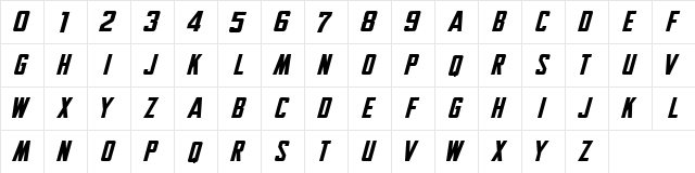 NHL Calgary Regular  glyph index