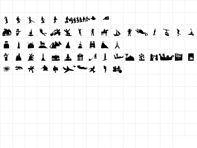 AIToursAndTravel Regular  glyph index