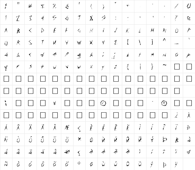 FZ UNIQUE 17 HOLEY Normal  glyph index
