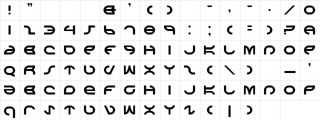 Umbrella Regular  glyph index
