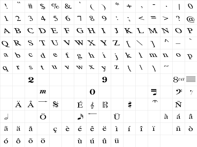 Woman Of The World  15 Regular  glyph index