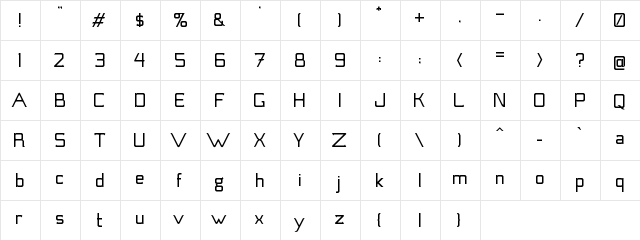 meniscus Regular  glyph index