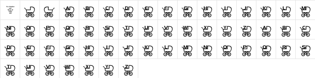 KR Baby B's First Day Out Regular  glyph index