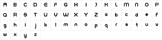 EXXA GAME Regular  glyph index