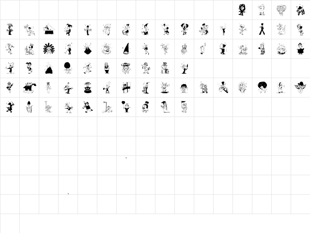 MardiKrass Regular  glyph index