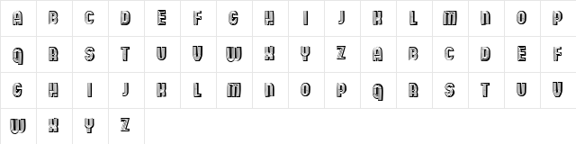 Wooden Planks Regular  glyph index