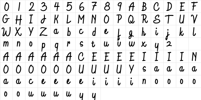 Goodtype-Free Regular  glyph index